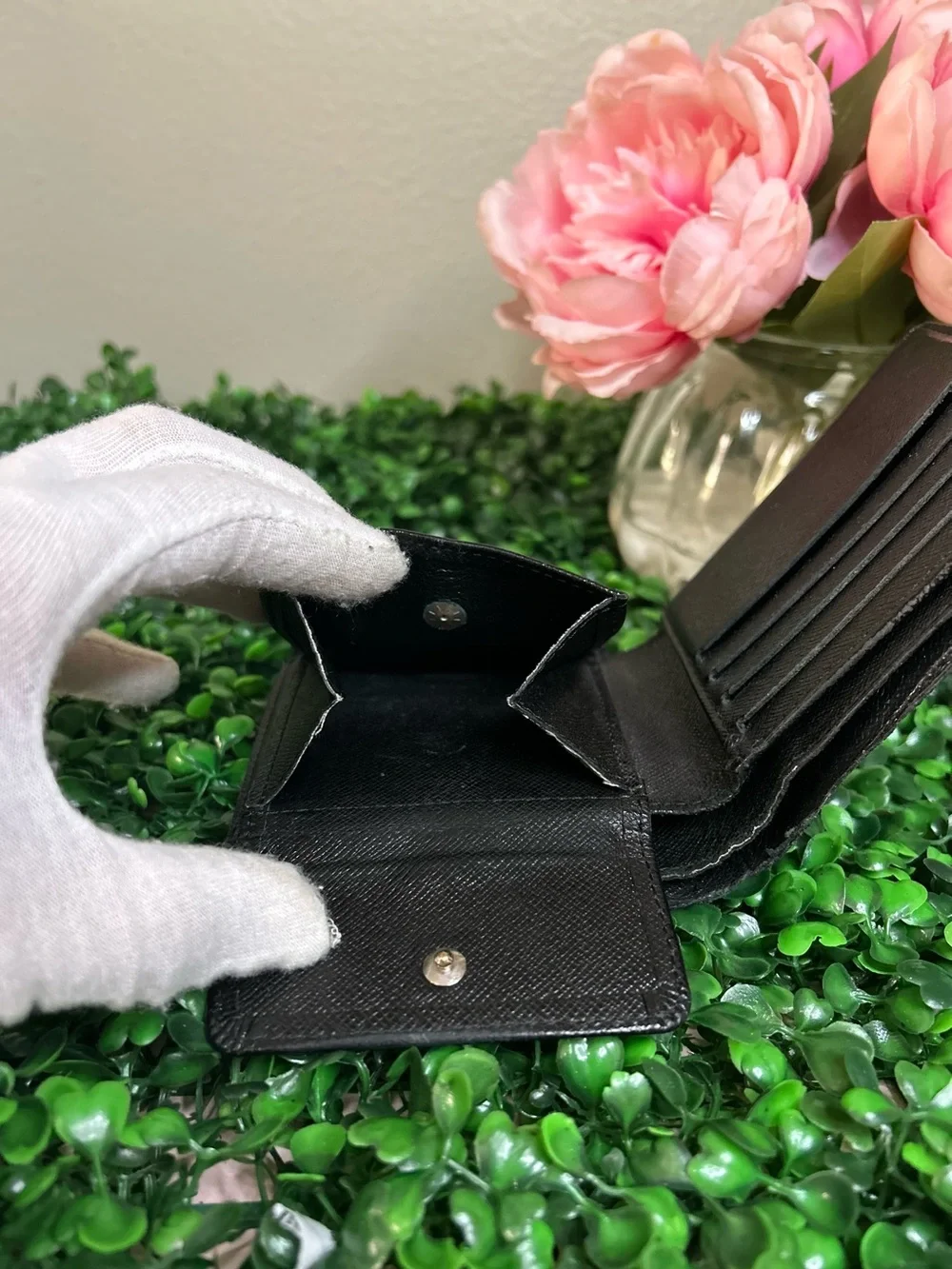 Louis Vuitton Black Damier Pattern Bifold Wallet